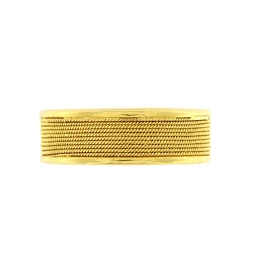 Gold band filigree ring