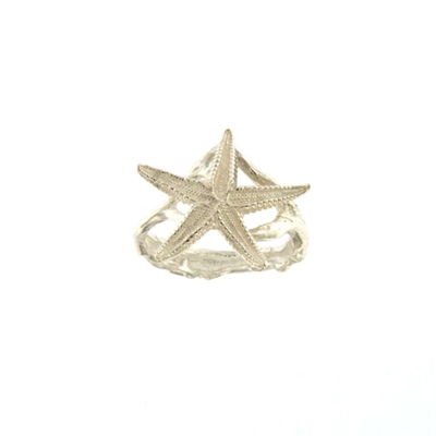 Anello in argento con stella marina piccola