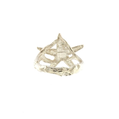 Silver  starfish shaped ring