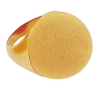 Gold ring in sardinian spiral filigree