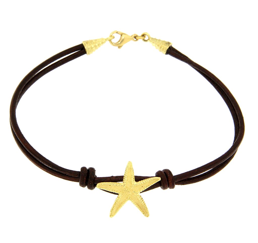 Bracelet with gold starfish