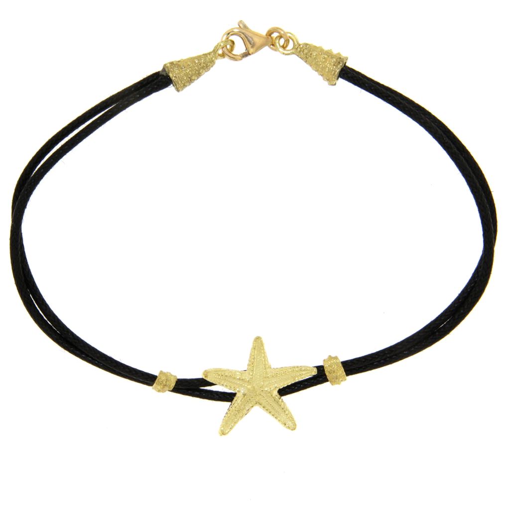 Bracelet with gold starfish (15 mm)