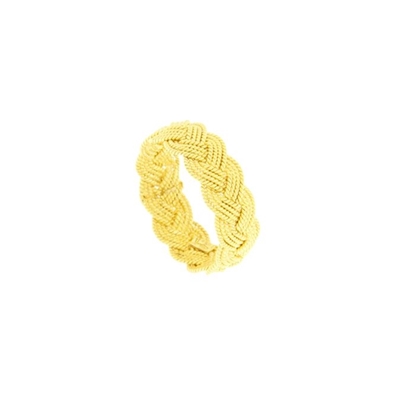 Gold band ring in gold sardinian filigree