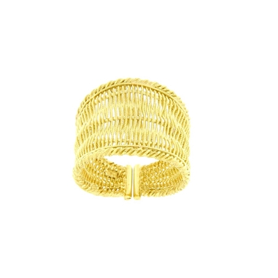 Gold  weave  filigree band ring