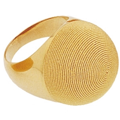 Gold ring in sardinian filigree