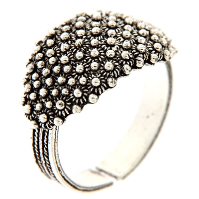 Sardinian silver wedding ring