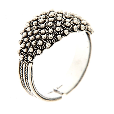 Sardinian silver wedding ring