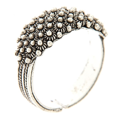 Sardinian silver wedding ring