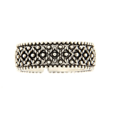 Silver filigree ring Pibiones