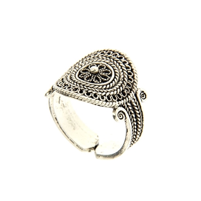 Anello in argento Tharros brunito