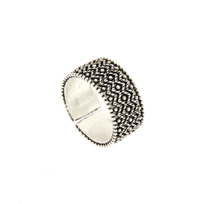 Silver filigree ring Pibiones