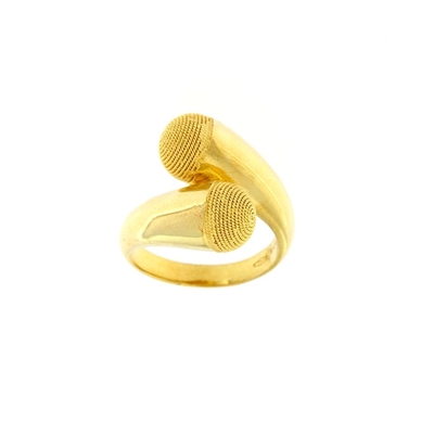 Gold ring in sardinian filigree