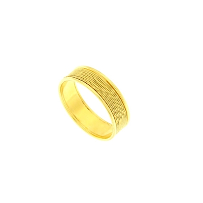 Gold band filigree ring