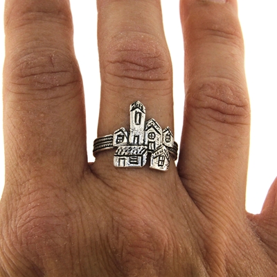 Anello biddas in argento