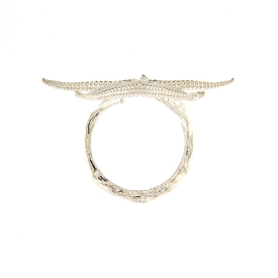 Silver  starfish shaped ring