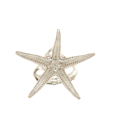 Silver  starfish shaped ring