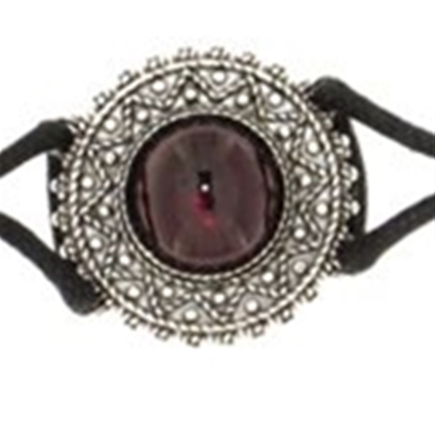 Silver  filigree bracelet  with garnet