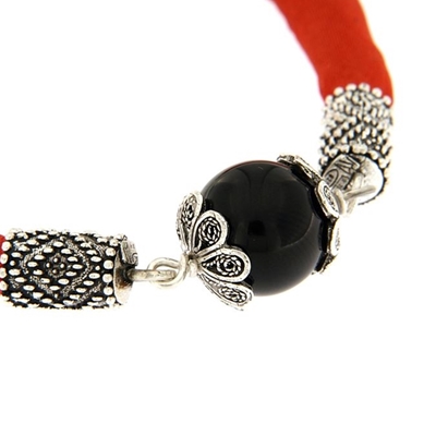 Bracciale in seta con ´Su Coccu´