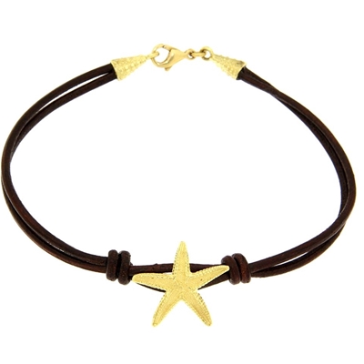 Bracciale con stella marina in oro