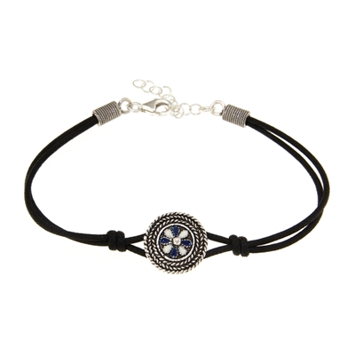 Bracciale fenicio d´argento con smalti