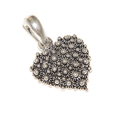 Silver pendant ´heart of filigree´