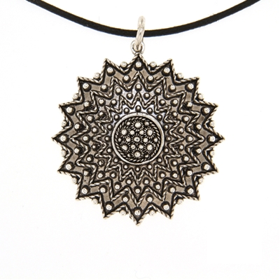 Ciondolo sardo in filigrana Girasole in argento (32 mm)