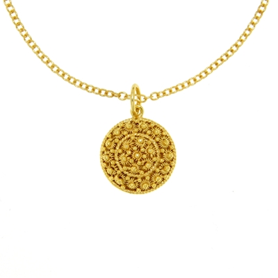 Gold filigree pendant