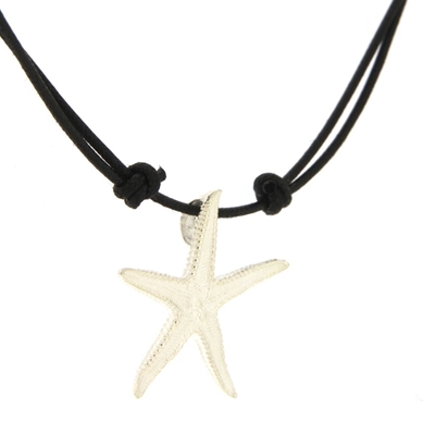 Silver starfish-shaped pendant