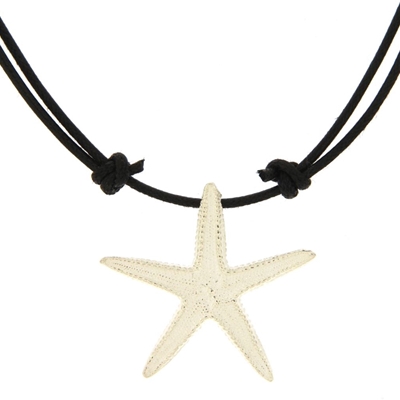 Silver starfish-shaped pendant