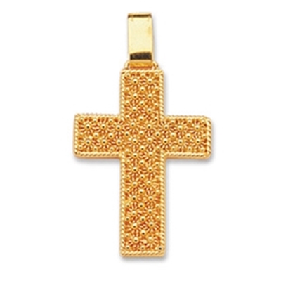 Gold cross pendant