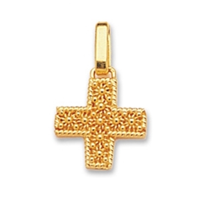 Gold cross pendant