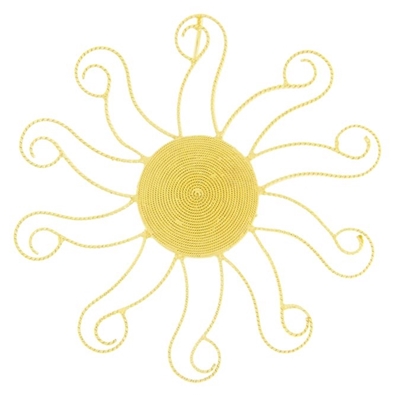 Gold sun-shaped pendant