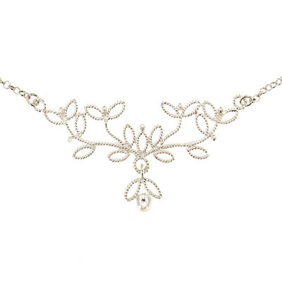 Collana rami di mirto in filigrana d´argento
