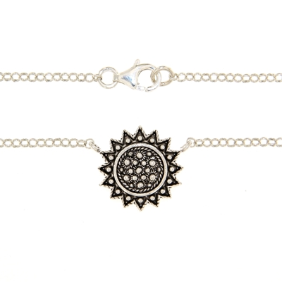 Collana sarda in filigrana Girasole in argento (15 mm)