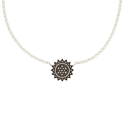 Collana sarda in filigrana Girasole in argento (15 mm)