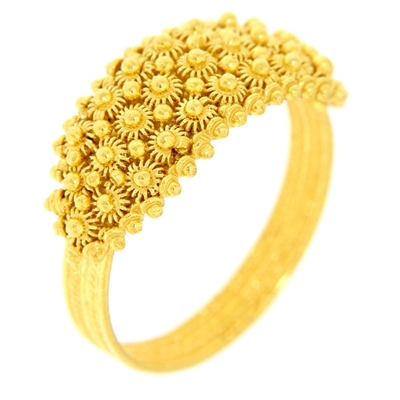 Gold ring ´Sardinian wedding ring´ in gold sardinian filigree