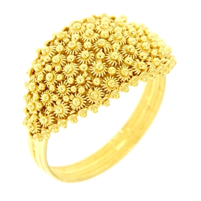 Gold ring ´Sardinian wedding ring´ in gold sardinian filigree