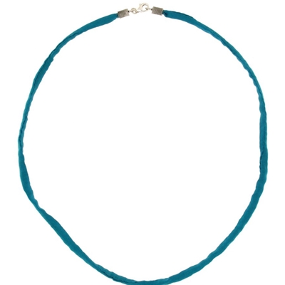 Turquoise silk necklace