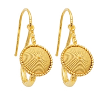 Gold filigree earrings