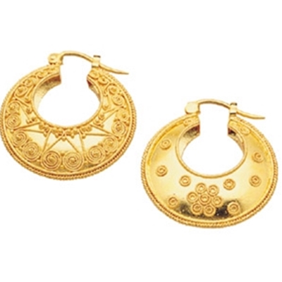 Gold filigree earrings