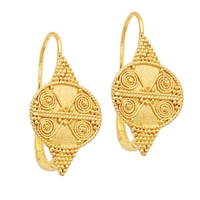 Gold filigree earrings