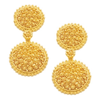 Gold filigree earrings