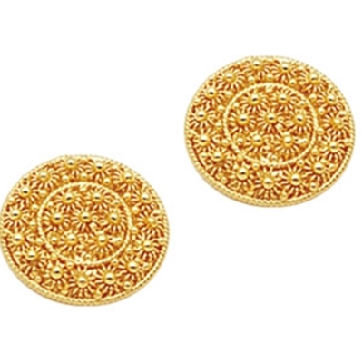 Gold filigree earrings