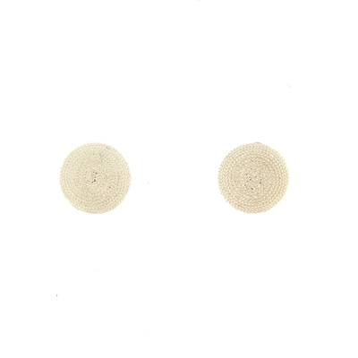 Silver filigree stud earrings (9 mm)