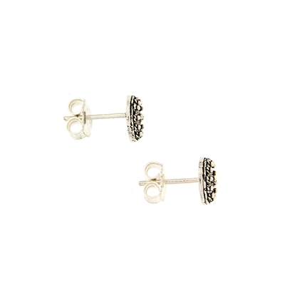 Silver earring with sardinian filigree decorations