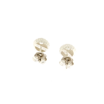 Silver sea urchin-shaped earrings