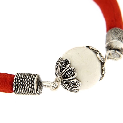 Silk red bracelet with ´Su Coccu´